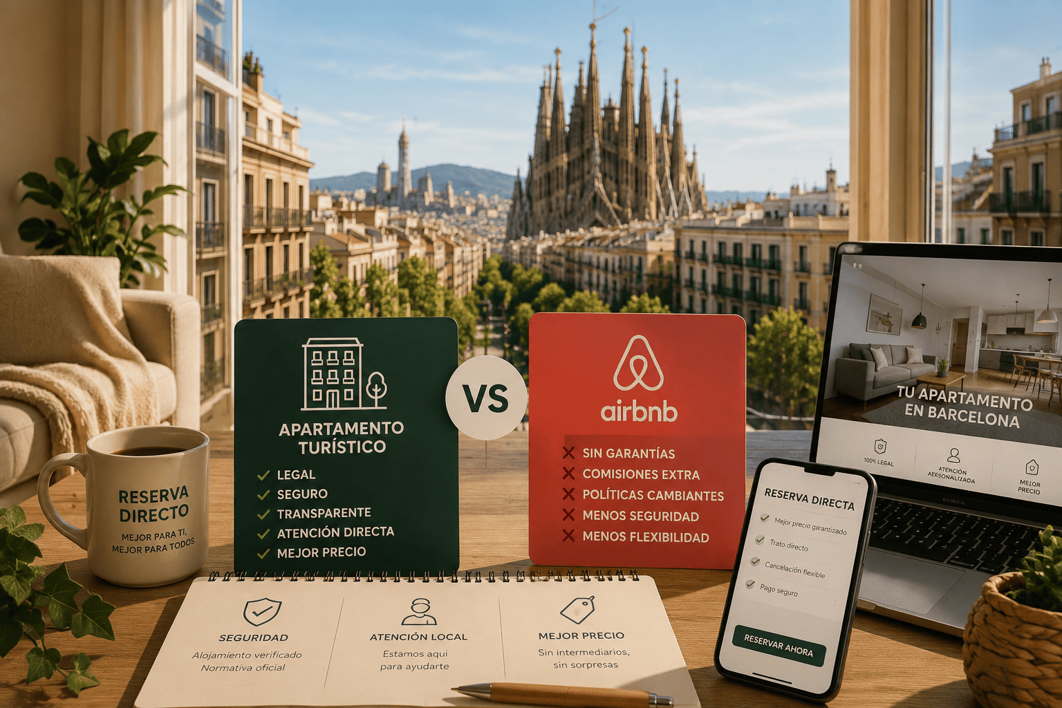 Tourist Apartment vs. Airbnb in Barcelona: Differences, Safety and Why Booking Direct Makes Sense